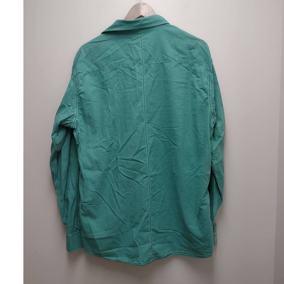 Johnston & Murphy Green Slim Fit Cotton Button Front Men's Size XL - Picture 7 of 9